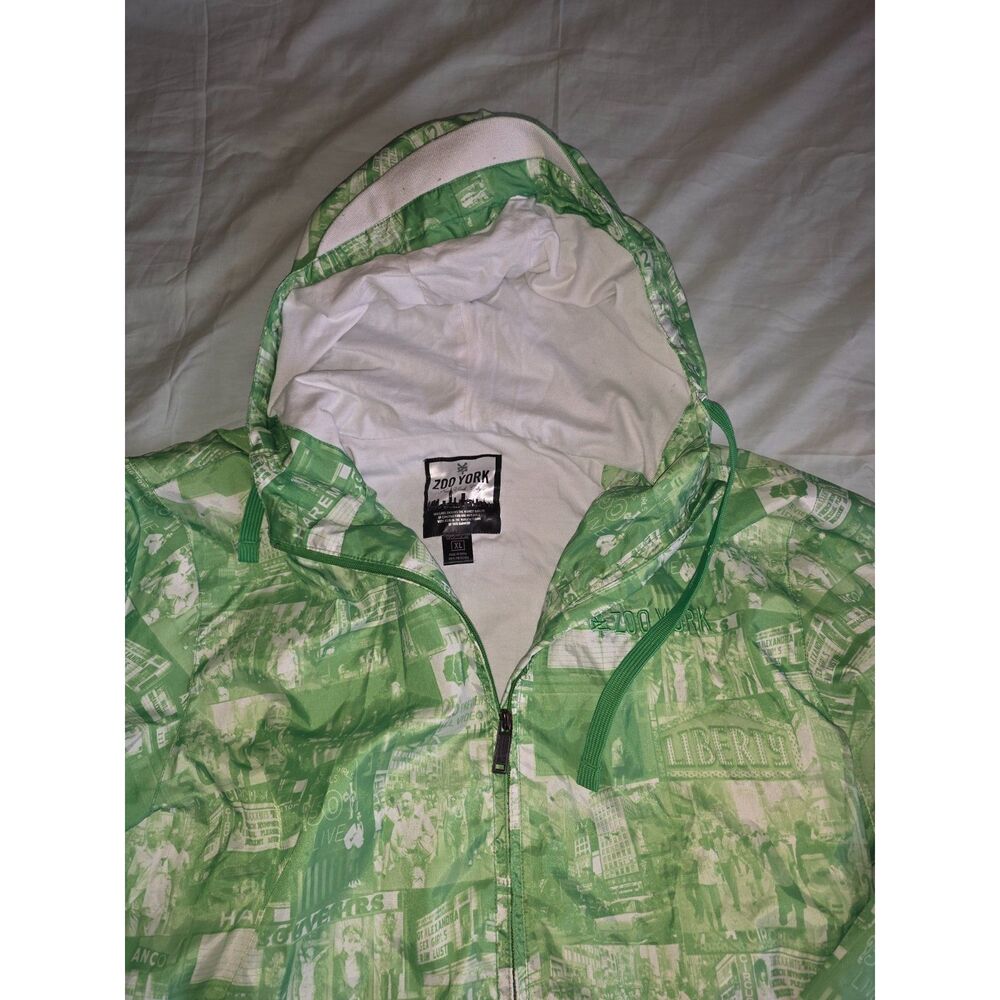 Zoo York XL Windbreaker Jacket Matt Weber Photo Series Green NYC Street Art